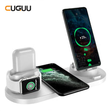 Load image into Gallery viewer, 6 In 1 Wireless Fast Charger Dock For Apple Watch Quick Charger
