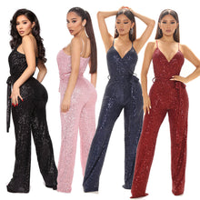 Load image into Gallery viewer, Sleeveless Open Back Solid Sequin

