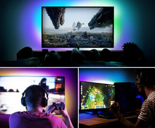 Load image into Gallery viewer, RGB LED Light for TV Backlight USB Powered, 24”- 60” TV with Remote
