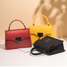 Load image into Gallery viewer, New Jelly Bag PVC Women's Bag Colored Diamond Rivets Hand-Held
