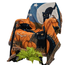 Load image into Gallery viewer, Halloween style tassel throw blanket for beds sofa towel single full
