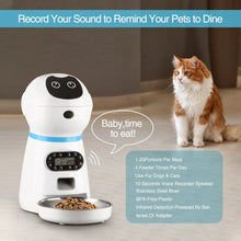 Load image into Gallery viewer, Automatic Pet Feeder Smart Stainless Steel Food Pan With Voice Record
