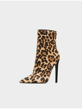 Load image into Gallery viewer, Autumn and Winter New Style Short Boots Sexy Leopard Print Side Zipper
