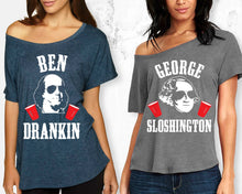 Load image into Gallery viewer, MOUNT SLOSHMORE Off Shoulder 4th of July Shirt
