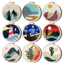 Load image into Gallery viewer, Beautiful Scenery Punch Needle Starter Kits Soft Yarn Punch Needle

