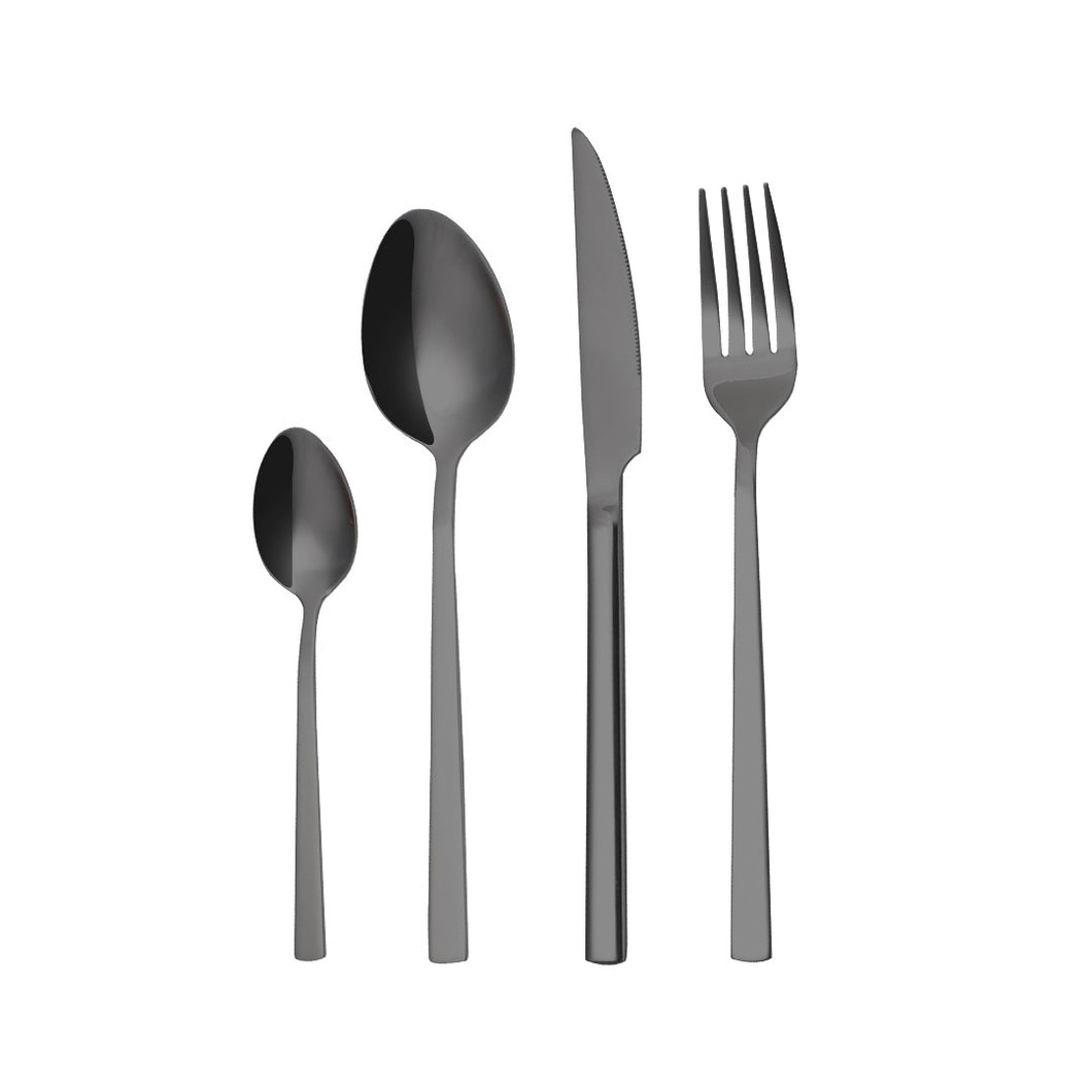 Black Stainless Steel Cutlery Set Fork Spoon Knife Set Dinnerware Set