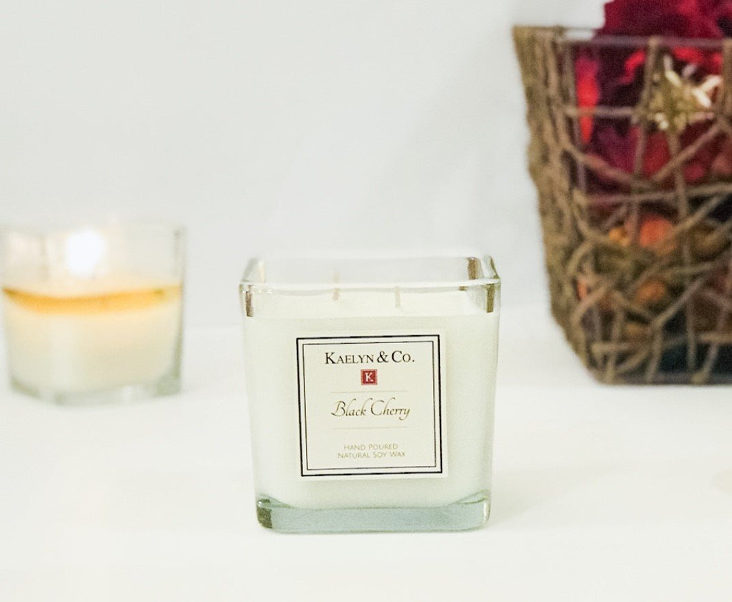 Black Cherry Medium Cube Candle