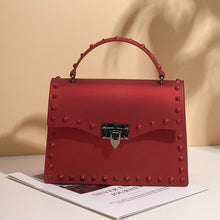 Load image into Gallery viewer, New Jelly Bag PVC Women's Bag Colored Diamond Rivets Hand-Held

