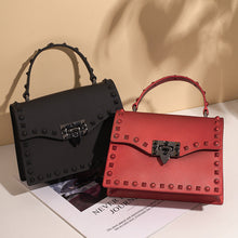 Load image into Gallery viewer, New Jelly Bag PVC Women's Bag Colored Diamond Rivets Hand-Held

