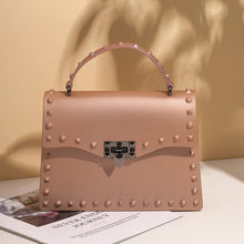 Load image into Gallery viewer, New Jelly Bag PVC Women's Bag Colored Diamond Rivets Hand-Held
