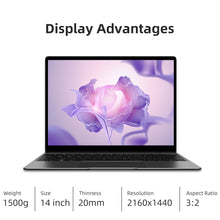 Load image into Gallery viewer, CHUWI GemiBook Pro 14 inch 2K Screen Laptop 16GB RAM 512GB SSD Intel
