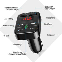 Load image into Gallery viewer, Car Bluetooth 5.0 Fm Transmitter Wireless Handsfree Audio Receiver
