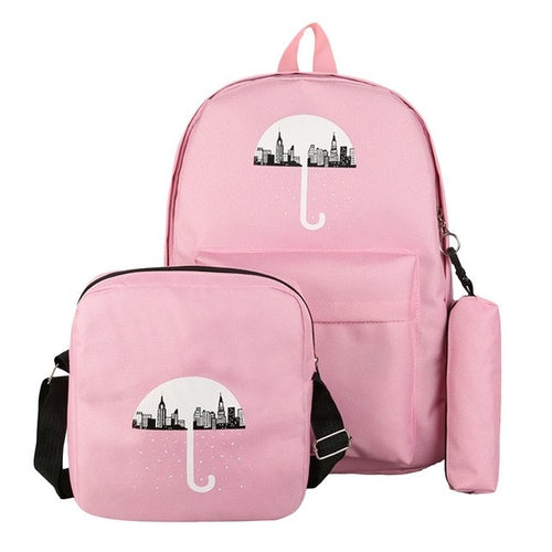 Casual Female Pouch 3Pcs Canvas School
