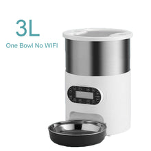 Load image into Gallery viewer, Cat or Dog Smart Feeder With Stainless Steel Bowl WiFi Timing
