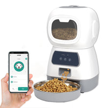 Load image into Gallery viewer, Cat or Dog Smart Feeder With Stainless Steel Bowl WiFi Timing
