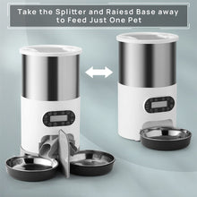 Load image into Gallery viewer, Cat or Dog Smart Feeder With Stainless Steel Bowl WiFi Timing
