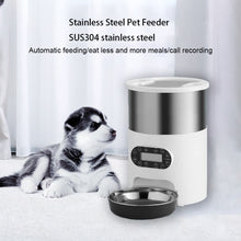 Load image into Gallery viewer, Cat or Dog Smart Feeder With Stainless Steel Bowl WiFi Timing
