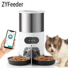 Load image into Gallery viewer, Cat or Dog Smart Feeder With Stainless Steel Bowl WiFi Timing

