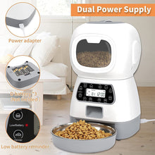 Load image into Gallery viewer, Cat or Dog Smart Feeder With Stainless Steel Bowl WiFi Timing
