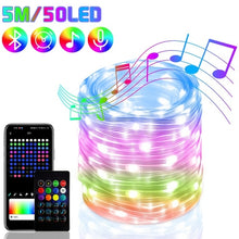 Load image into Gallery viewer, Christmas Tree RGB Lights Smart Bluetooth Control USB LED String Lamp
