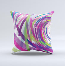 Load image into Gallery viewer, Color Strokes Ink-Fuzed Decorative Throw Pillow
