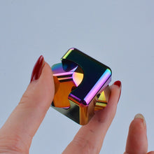 Load image into Gallery viewer, Colorful Small Square Magnetic Fidget Spinner Fingertip Gyro Metal
