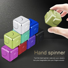 Load image into Gallery viewer, Colorful Small Square Magnetic Fidget Spinner Fingertip Gyro Metal
