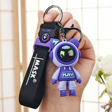 Load image into Gallery viewer, Cute Pvc Colorful Bear Keychain Handmade Diy Tassels Gloomy Bear Car
