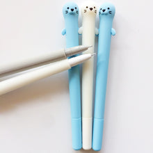 Load image into Gallery viewer, Cute Velvet Silicone Lutra Gel Pen Rollerball Pen School Office Supply
