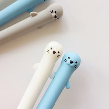 Load image into Gallery viewer, Cute Velvet Silicone Lutra Gel Pen Rollerball Pen School Office Supply
