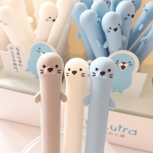 Load image into Gallery viewer, Cute Velvet Silicone Lutra Gel Pen Rollerball Pen School Office Supply

