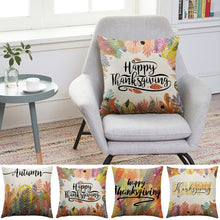 Load image into Gallery viewer, DIDIHOU Happy Fall Thanksgiving Day Cushion Cover

