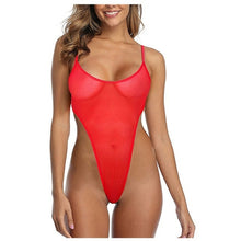 Load image into Gallery viewer, Deep V Sexy Bikini 2022 Woman One Piece Sheer Swimsuit Women Maillot
