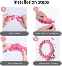 Load image into Gallery viewer, 18-24Knots Adjustable Exercise Hoop Smart Exercise Hoop Weight Loss
