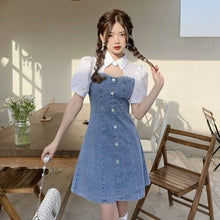 Load image into Gallery viewer, Denim dress women&#39;s 2022 new summer small slim short skirt chic unique
