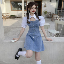 Load image into Gallery viewer, Denim dress women&#39;s 2022 new summer small slim short skirt chic unique
