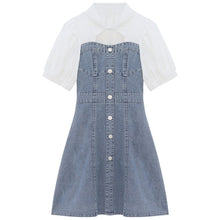 Load image into Gallery viewer, Denim dress women&#39;s 2022 new summer small slim short skirt chic unique

