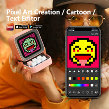 Load image into Gallery viewer, Divoom Ditoo-plus Retro Pixel Art Bluetooth Portable Speaker Alarm
