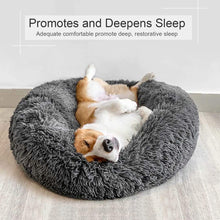Load image into Gallery viewer, Donut Dog Bed Warm Soft Long Plush Pet Cushion For Samll Large Dog
