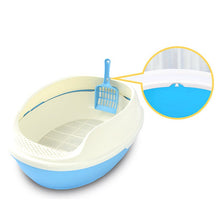 Load image into Gallery viewer, Double-layer Semi-enclosed Cat Litter Box Toilet Plastic Hollow Splash
