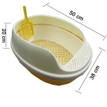 Load image into Gallery viewer, Double-layer Semi-enclosed Cat Litter Box Toilet Plastic Hollow Splash
