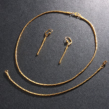 Load image into Gallery viewer, Dubai Africa Big Gold Color Choker Necklace Bracelet Set For Women Hip
