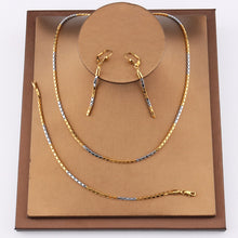 Load image into Gallery viewer, Dubai Africa Big Gold Color Choker Necklace Bracelet Set For Women Hip
