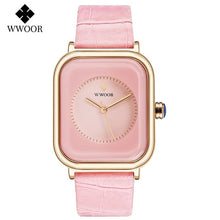 Load image into Gallery viewer, Fashion Women Watches 2021 New WWOOR Brand White Leather Rectangle

