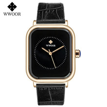 Load image into Gallery viewer, Fashion Women Watches 2021 New WWOOR Brand White Leather Rectangle
