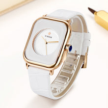 Load image into Gallery viewer, Fashion Women Watches 2021 New WWOOR Brand White Leather Rectangle
