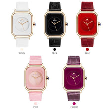 Load image into Gallery viewer, Fashion Women Watches 2021 New WWOOR Brand White Leather Rectangle
