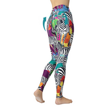 Load image into Gallery viewer, Fitness Training Gym Leggings Colorful Animal Print Symbiosis Pants
