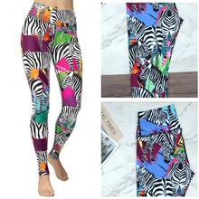 Load image into Gallery viewer, Fitness Training Gym Leggings Colorful Animal Print Symbiosis Pants
