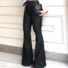 Load image into Gallery viewer, Flare Jeans Pants Vintage Denim Ladies Jeans Fashion Stretch Pocket
